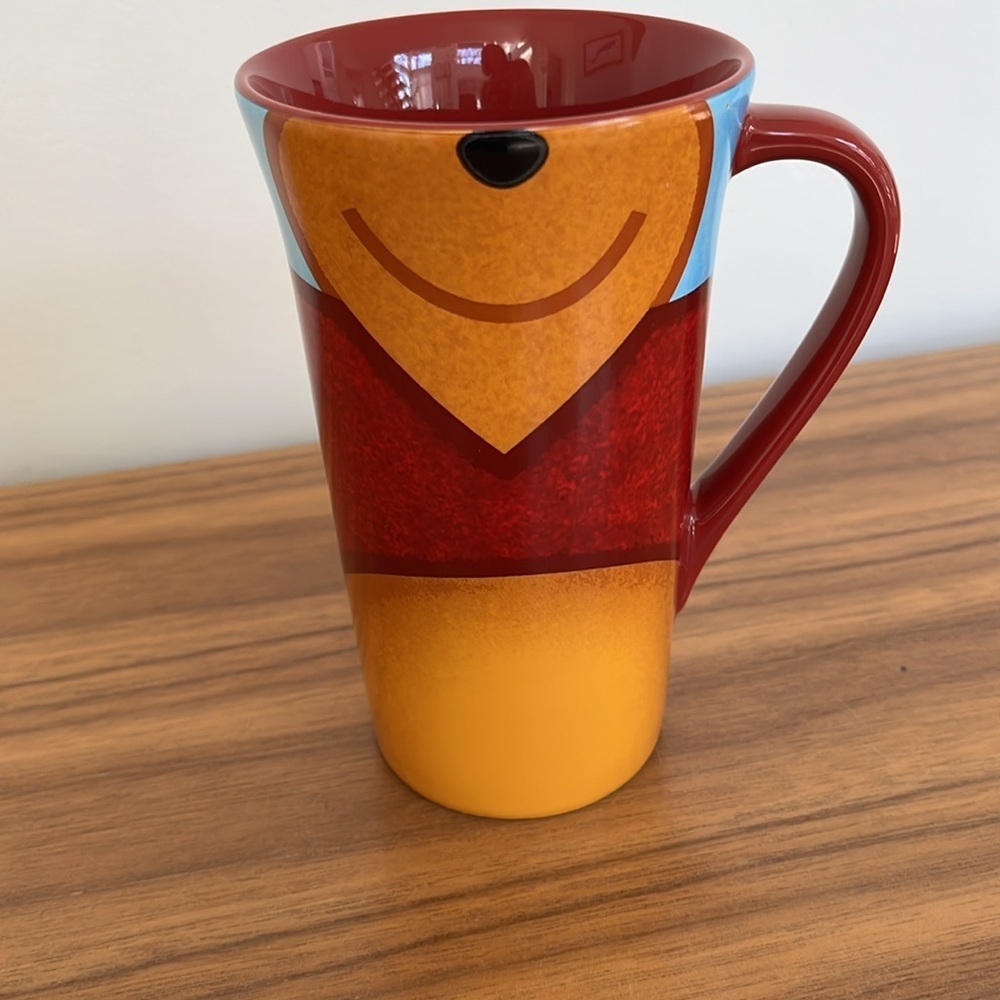 DISNEY STORE Winnie the Pooh Mug Abstract Stylized Pooh Bear Tall Mug 16 oz